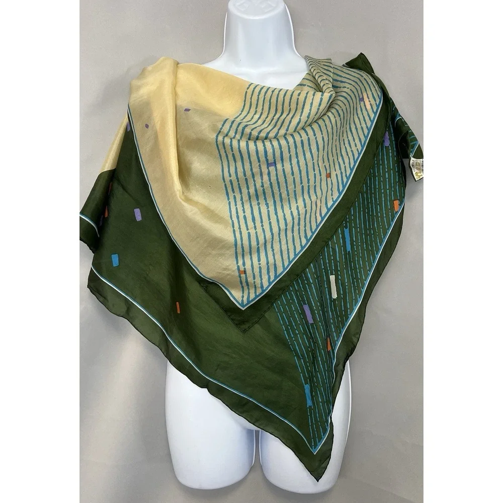 Womens Square Scarf 100% Silk 31